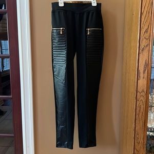 Pleather spandex dress leggings